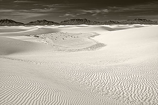 Gypsum Dunes and San Andres Mountains, White Sands National Monument, New Mexico