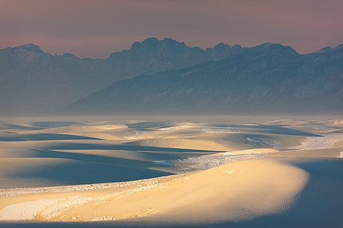 White Sands and Snow, New Mexico