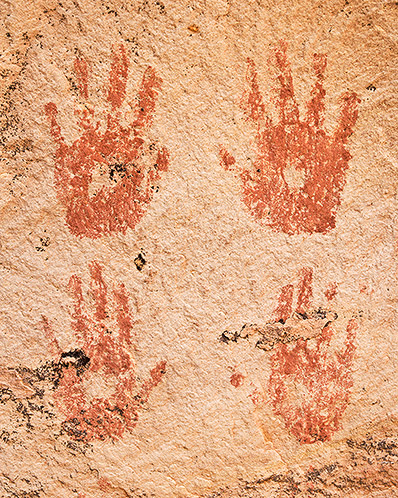 Monarch's Cave, Handprints, San Juan County, Utah