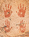 Monarch's Cave Handprints, San Juan County, Utah