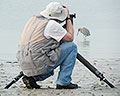 Dean photographing a reddish egret