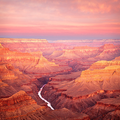Grand Canyon and Colorado River, Morning Twilight