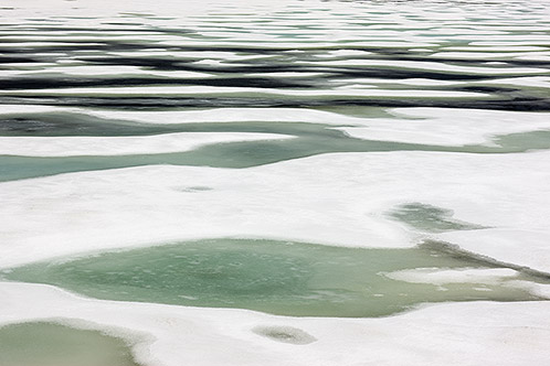 Spring Ice on Long Lake, Beartooth Range, Wyoming