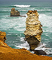 Sea Stacks and Wave, Port Campbell National Park, Victoria, Australia