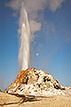 White Dome Geyser and Moon, Yellowstone National Park, Wyoming